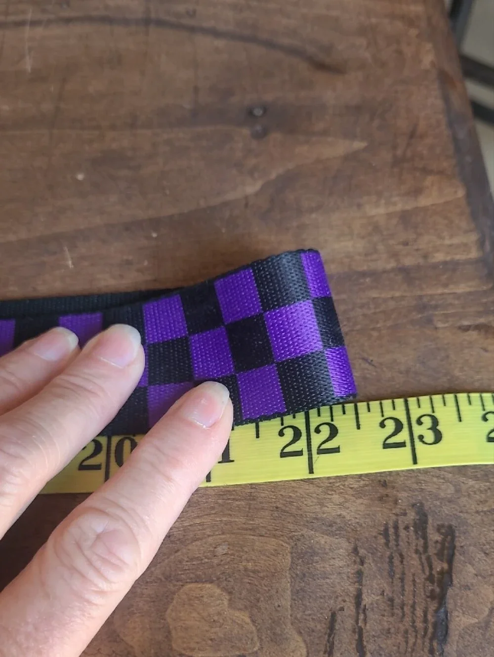 EUC Buckle-Down Belt Purple/Black Checkerboard Chevrolet Seatbelt Unisex Belt